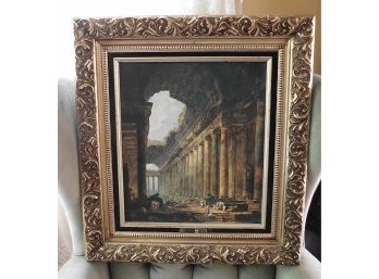 HUBERT ROBERT 'OLD TEMPLE' 1787 WALL PRINT