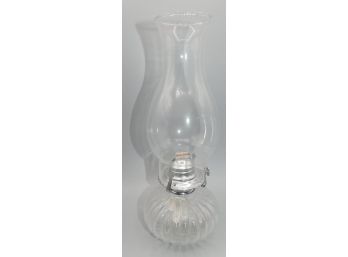 Glass Hurricane Oil Lamp 12'H