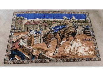 Vintage 'horse' Wall Tapestry Made In Lebanon 68 X 47