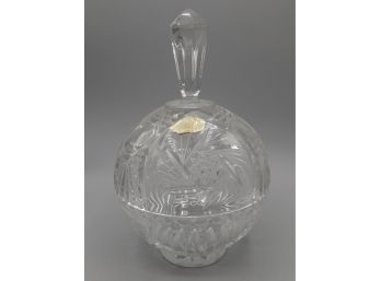 Vintage Genuine Lead Crystal Candy Dish, 24pb0 Made In Western Germany