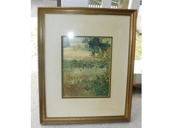 Lovely Hand Painted Floral Art Framed