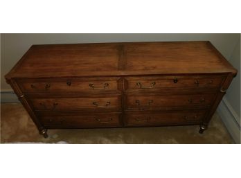 Mid Century Baker Solid Wood 6 Drawer Dresser