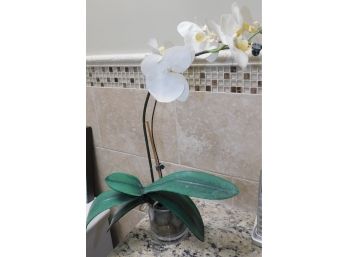 Decorative Faux White Orchid Plant