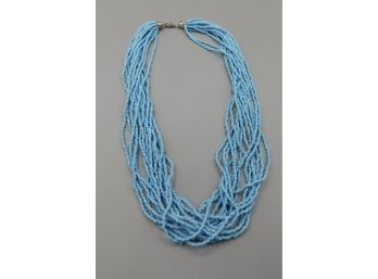 Lovely Faux Blue Coral Bead Necklace