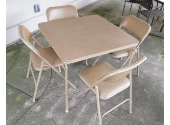 Samsonite Set Of 4 Folding Chairs With Folding Table