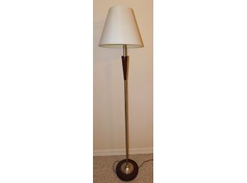 Stainless Steel/Wood Floor Lamp
