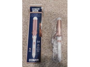 NEW Conair Double Ceramic Rose Gold Curling Iron In Box