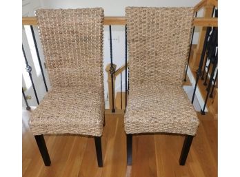Lovely Wicker Dining Chair Set Of 2 Made By Classic Concepts