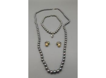 Lovely Set Of Majorica Heusch Pearl Set