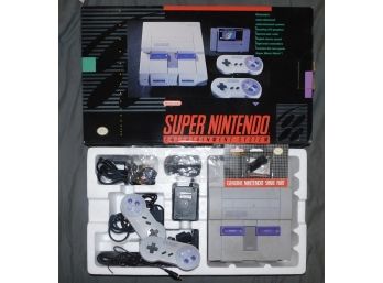 Retro 1991 Super Nintendo Entertainment System In The Box