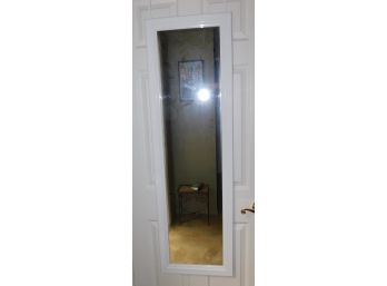 White Framed Hanging Door Mirror