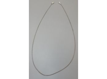 Silver Plated Chain With Cubic Zirconia Ends