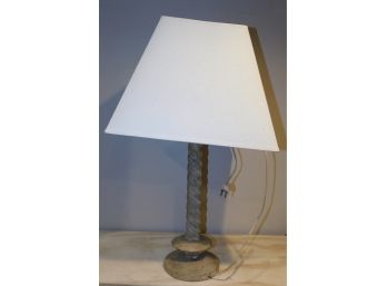 Wooden Swirl Style Table Lamp