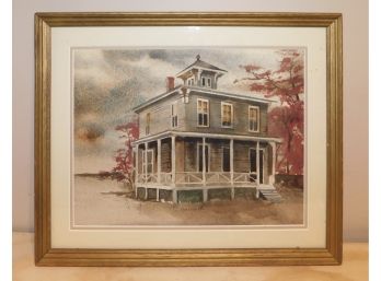 Lovely Original Water Color Art Framed - Artist Signed