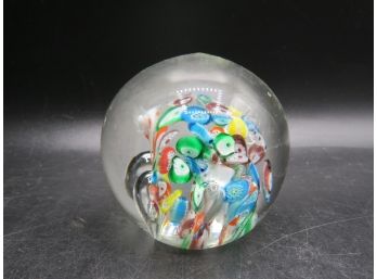 Vintage Japan Ribbon Glass Paperweight