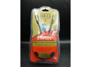 24K Gold Plated USB 2.0 High-speed 7' Cable - New In Original Packing