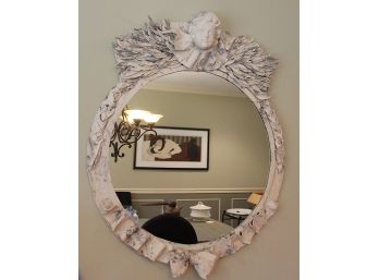 RARE Studio Art F.B Fobb Paper Mache Wall Mirror Cherub (095)