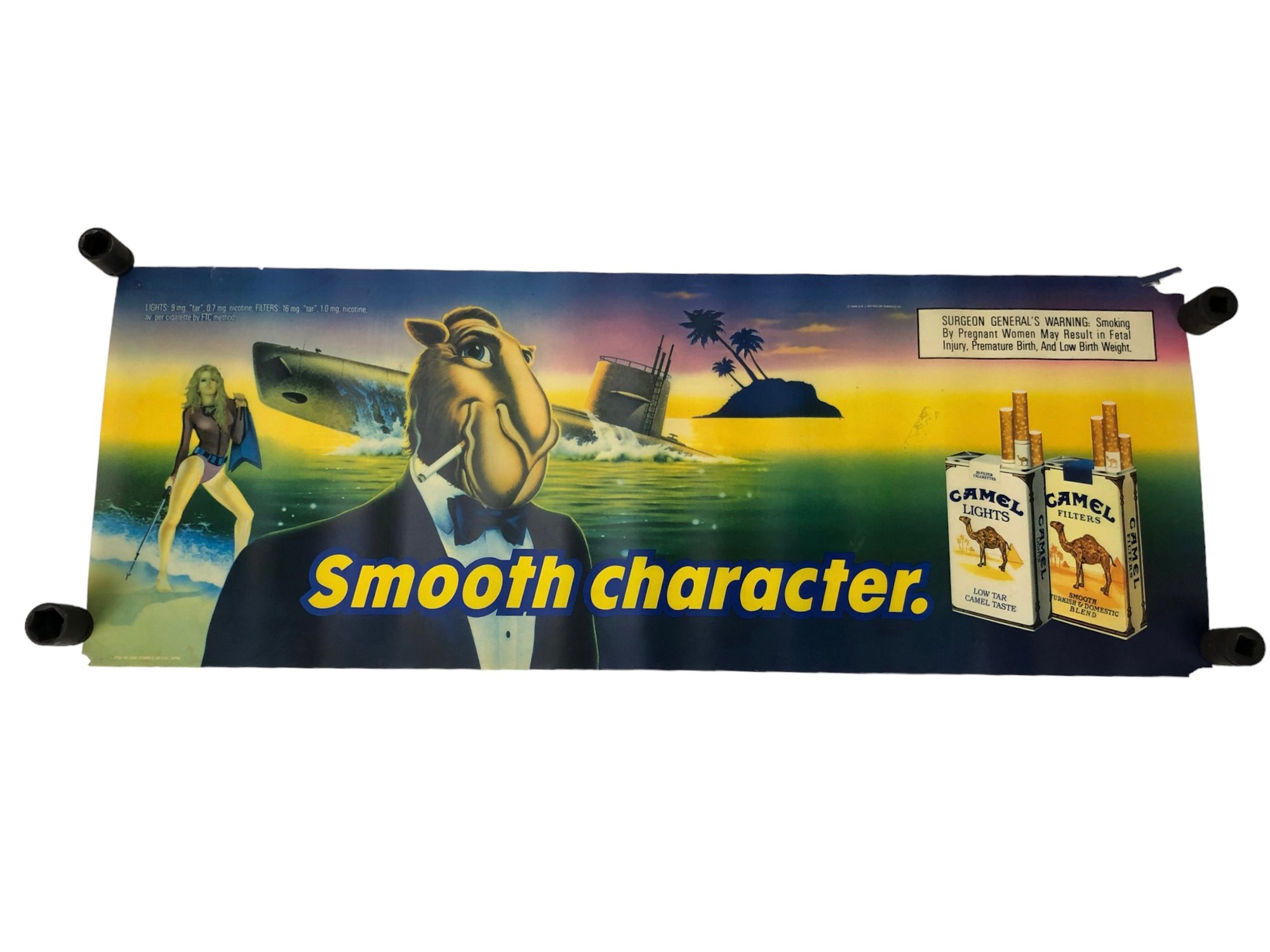 1989 Camel Cigarettes Smooth Character Banner, R.J. Reynolds Tobacco Co. -  #S28-2 #16848