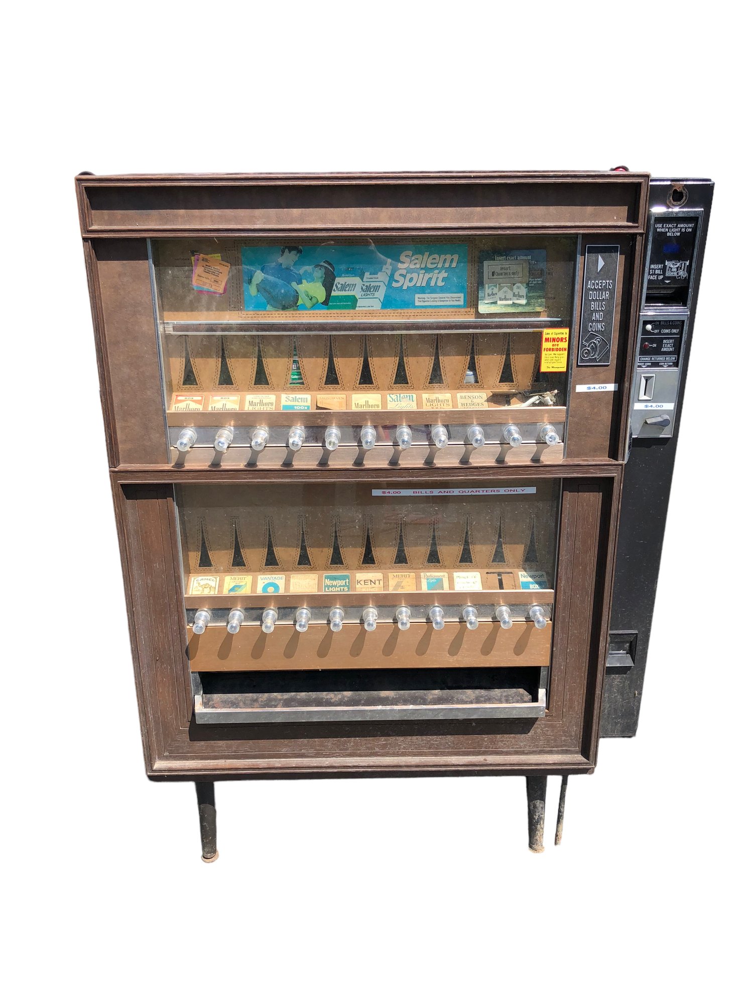 old cigarette vending machine for sale Vintage 1970s Cigarette Vending Machine By National Vendors, LAST ONE - #BR  #14406