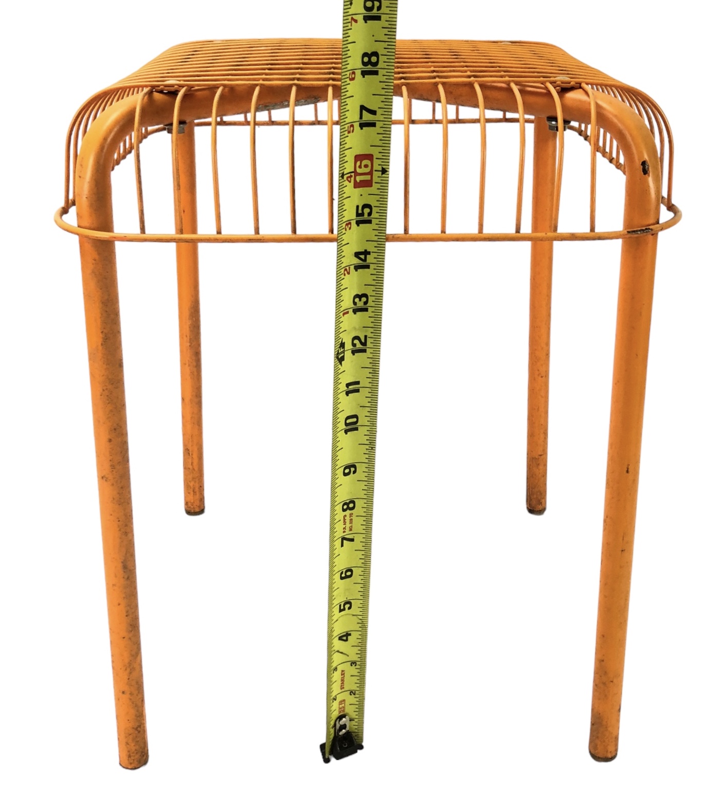 Vintage IKEA Vasteron Orange Wire Stool #S10-4 #22786
