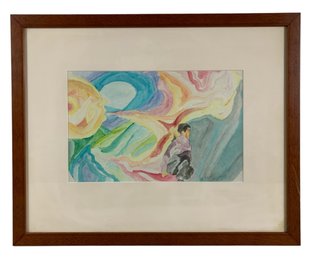 Abstract Figurative Watercolor Painting - #S12-F