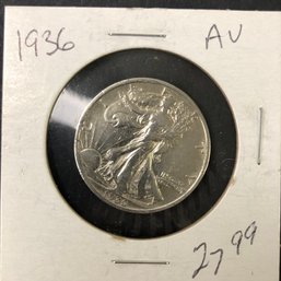 1936 Walking Liberty Half Dollar Silver Coin - #JC-B4