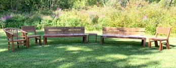 Island Teak Company Armchair & Teak/Wood Outdoor Patio Seating Set - #BOB