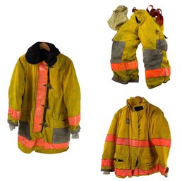 Vintage 1980s-90s Firefighter Turnout Bunker Jackets & Pants By Cairns & Globe - #S4-4