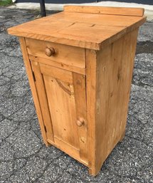 Farmhouse Pine Wood Nightstand - #FF
