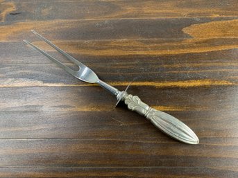 Antique Carving Fork With Sterling Silver Handle By F.M. Whiting Company- #JC-L