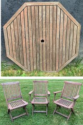 Avonlea Gardens Teak Wood Outdoor Patio Table Set - #BOB