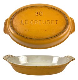 Vintage Le Creuset France #20 Enamel Cast Iron Au Gratin Casserole Dish - #FS-4