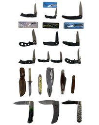 Collection Of Folding Pocket Knives: Remington, Frost Cutlery, Zippo & More - #S2-2