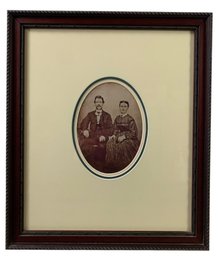 Framed Victorian Photogravure Of A Husband And Wife - #S24-1