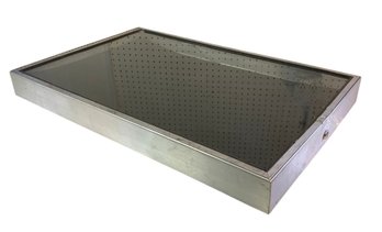 Glass Top Metal Display Case - #W1