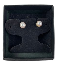 14K Gold Pearl Stud Earrings - #JC-L
