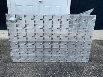 Clear Acrylic Wall Mount Cellphone Locker With Keys - #SR