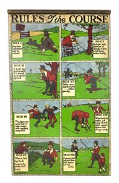 Charles Crombie's Rules Of The Course Wooden Sign - #A9