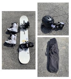 Burton K2 Dark Star Snowboard, Bindings, Case, Burton Men's Freestyle Boots & Giro Helmet - #BR