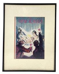1934 The New Yorker Magazine Framed Cover 'A Birthday Cake For George,' Designed By Garrett Price - #C1
