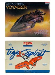 Monogram Star Trek Voyager Model Kit & Exxon Tiger Spirit Airplane Coin Bank - #S2-3