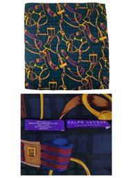 Ralph Lauren Purple Label Equestrian Silk Square Scarf (Made In Italy) - #JC-L