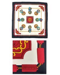 COACH Equestrian Silk Square Scarf - #JC-R