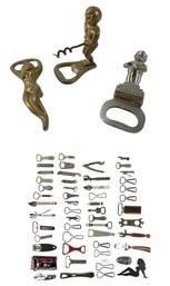 Collection Of Corkscrews & Bottle Openers: Bruxelle's, Pabst, Schaefer & More - #S22-1