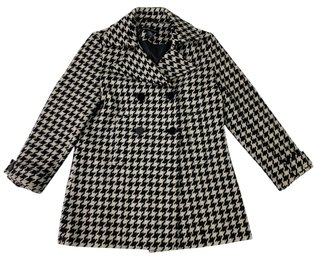 New York & Company Wool Blend Houndstooth Coat, Women's Size 8 - #S19-3