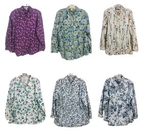 Coldwater Creek Women's XL Cotton Button-Up Tops (Set Of 6) - #CR