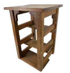 Hoosier Cabinet Step Saver / Wooden Stool - #FF