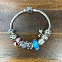 Chamilia Sterling Silver Charm Bracelet With Original Box - #JC-B