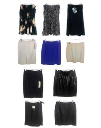 Collection Of Skirts: Vintage Ann Taylor Leather, New With Tags, Wool, Silk & More - #S2-4