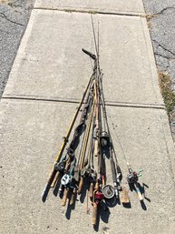 Collection Of Fishing Rods & Reels - #SR